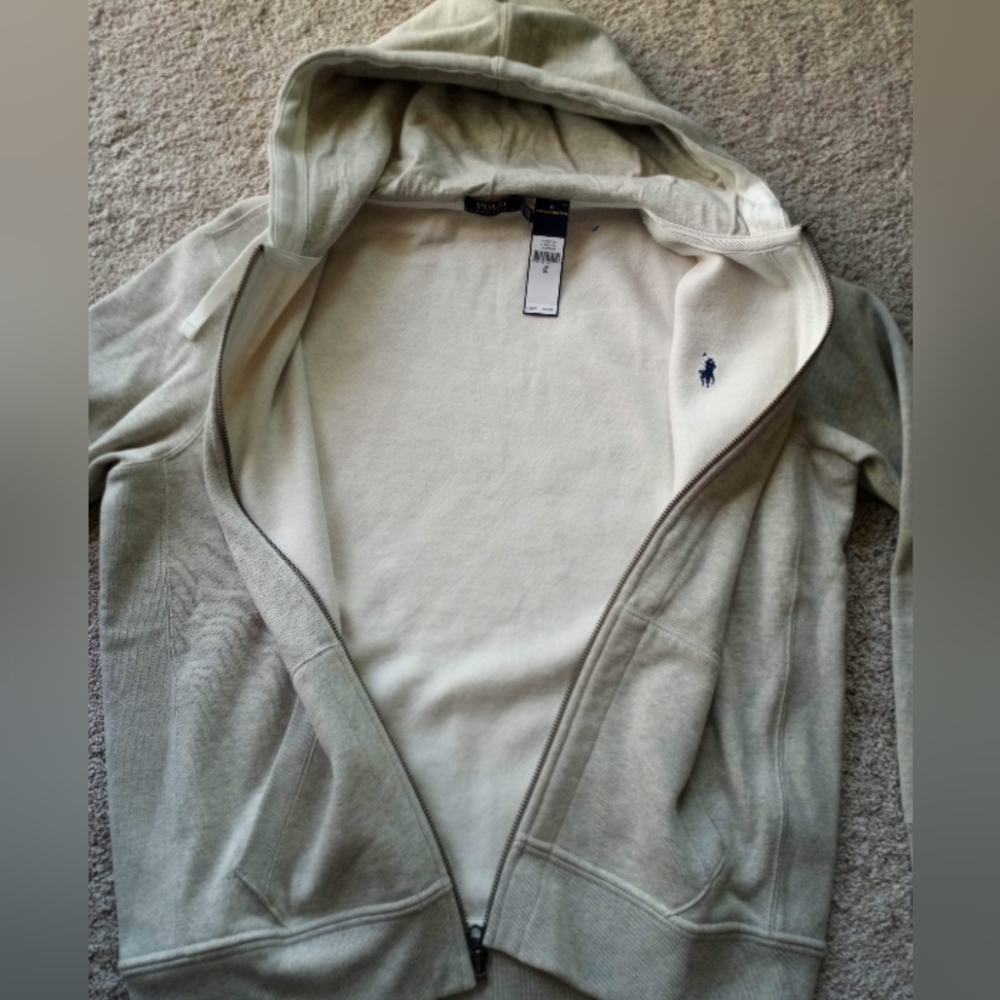 NWT VTG Ralph Lauren Zip Up Hoodie Sweatshirt - Picture 4 of 10